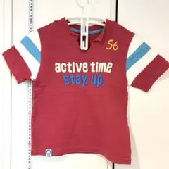 ACTIVE TIME アクティブTシャツ レッド 120cmのサムネイル