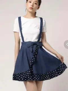 Secret Honey ドットフリルデニムスカート ¥6,490のサムネイル