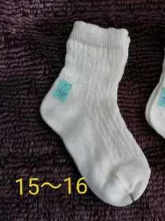 ①　15～16★新品 未使用　ソックス　発表会　セレモニー　フォーマル　白　靴下