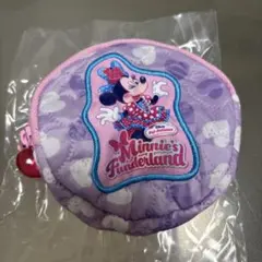 ミニーのファンダーランド ポーチ　パープル　新品　カプセルトイ