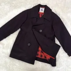 【美品】プチバトー♡コート♡チェック♡ジャケットテーラード♡6.7歳♡114