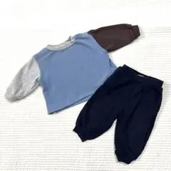 プティマイン petit main&Re.トレーナーxスウェットパンツセット80