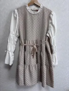 【難あり！PINKHOUSE】ノースリーブ ハート刺繍 ワンピース さくらんぼの日曜日プリントノースリーブワンピース｜ピンクハウス