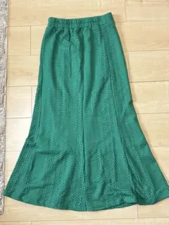 SIMP ロングスカート グリーン フレアのサムネイル