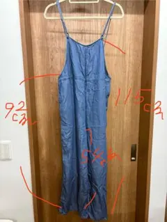 coen デニムブルー サロペット M