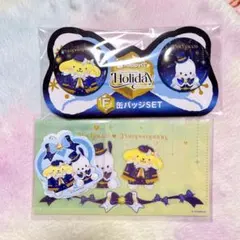 ハッピーくじ ポチャッコ ポムポムプリン 缶バッジセット ステッカー まとめ売り