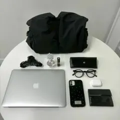 撥水 大容量 トートバッグ ブラック A4収納可 軽量 多機能 9ポケット 通勤