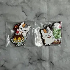 夏目友人帳 喫茶店ラバーキーホルダー ニャンコ先生 2点セット
