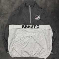 ハーフジップ　ナイロンジャケット　プリント　古着