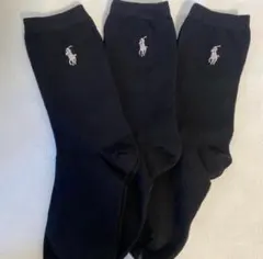 ポロラルフローレンのレディース用ソックス3足セット、新品22~24cm