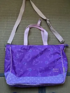 ハート柄紫色ショルダーバッグ
