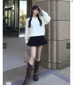 GRL インパン裏地付きバルーンミニスカート pm772