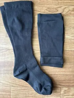 黒い着圧ソックス ロングタイプ　未使用ふくらはぎサポーター　妊婦さん、立ち仕事