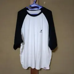 KANGOL Tシャツ ホワイト/ブラック　韓国ファッション　大きめサイズ