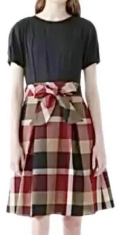 ブルーレーベルクレストブリッジチェックシャルマンポプリンワンピース