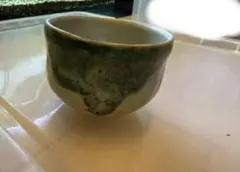 青緑色の手作り茶碗
