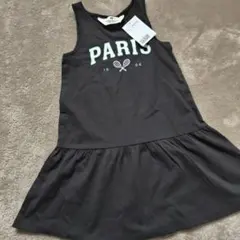 値下げ★H&M ノースリーブワンピース 黒 PARIS 1894
