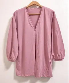 【ほぼ未使用✨】Vネックカーディガン studio CLIP ピンク 長袖 春秋