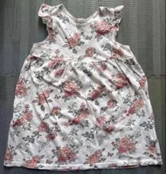 H&M 花柄 フリル ノースリーブ ワンピース 92cmのサムネイル
