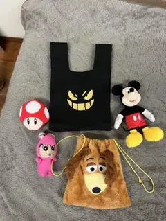 ディズニー　マリオ　ミッキーマウス　人形 ミッキーとキノコのぬいぐるみセット