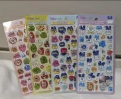 たまごっちシール4種セット 立体シール 3Dシール ぷくぷくシール 4枚
