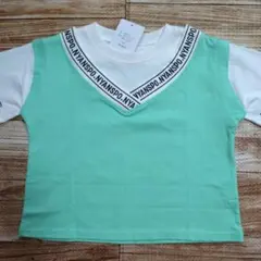 新品 未使用 英字プリント 半袖 Tシャツ 女の子 110