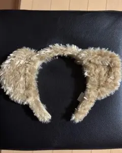 耳付きフェイクファーカチューシャ