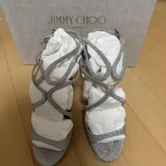 JIMMY CHOO ハイヒール シルバーグリッター