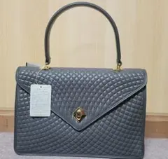 BALLY ハンドバッグ キルティング グレー レザー