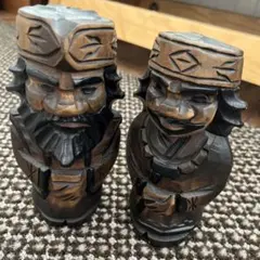 北海道　アイヌ民芸品　小さめニポポ人形　置物　昭和レトロ　アンティーク品