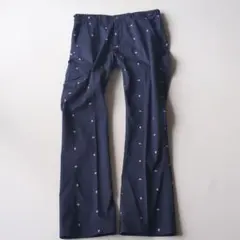 【美品】エドウィンゴルフ プレステージ 総柄 カーゴパンツ シューカット 紺のサムネイル
