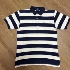 PolobyRalphLauren ケーブルニット ポロシャツ M ボーダー - メルカリ