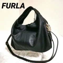 FURLA フルラ ショルダーバッグ ハンドバッグ 本革 黒 ブラック 2way