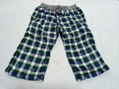 MPS ライトオン　キッズ　チェック　ハーフパンツ　ダブルガーゼ　130