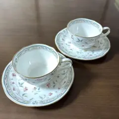 Noritake 花更紗 ティーカップ&ソーサー 2客セット