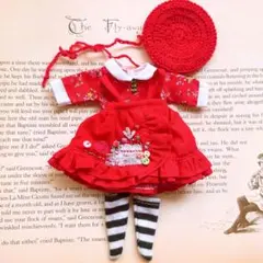ハンドメイド犬服 ケーキプリント ドーナツバッグ風付きたっぷり