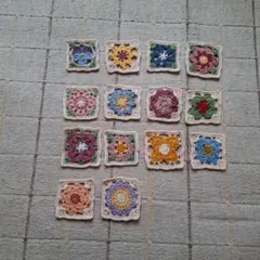 グラニースクエア花柄ハンドメイド