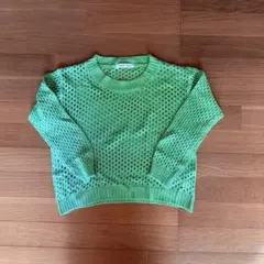 新品未使用 HALEYPESCA 透かし編み ミントグリーン ニットセーター