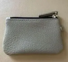 グレー レザー コインケース