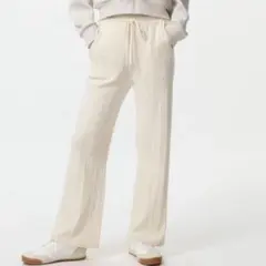 UNIQLO ウォッシャブルニットリブパンツ S