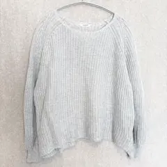 Studio CLIP ニットセーター F グレー ゆったり大きい