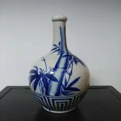 重要無形文化財中村清六作染付山水楼閣文蕪形徳利瓶　未使用 重要無形文化財中村清六作染付山水楼閣文蕪形徳利瓶 未使用 - メルカリ
