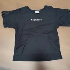 CONVERSE コンバース 星柄レース袖 Tシャツ ブラックのサムネイル