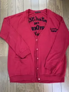 INGNI レッド Vネックカーディガン