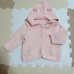 ベビーギャップ　くまみみニットパーカーピンク　70cm