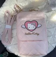 キティ　サンリオ　キルティング　ショルダー　財布　ウォレットバッグ　スマホ