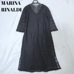 美品 マリナリナルディ シルク100% ロングワンピース 23号 2022モデル