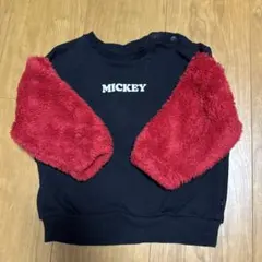 ミッキー刺繍トレーナー 黒