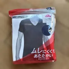 TOPVALU PEACE FIT Vネック半袖 ネイビー LL