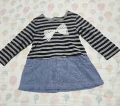 COMME CA ISM ストライプ 長袖 トップス 80